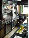 Home Bar Furniture Home bar. Oak wood, granite top with brass rail and canopy