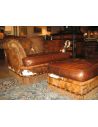 Luxury Leather & Upholstered Furniture Hunting lodge furniture, hair hide and twisted leather fringe, chair