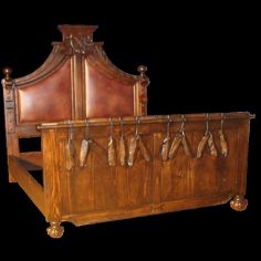 Queen and King Sized Beds Arrows and feathers, Indian Nation bed. High style western furniture. The best in western decor.