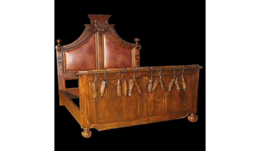 Queen and King Sized Beds Arrows and feathers, Indian Nation bed. High style western furniture. The best in western decor.
