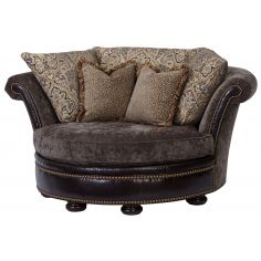 Luxury Leather & Upholstered Furniture Round chaise lounge 2254