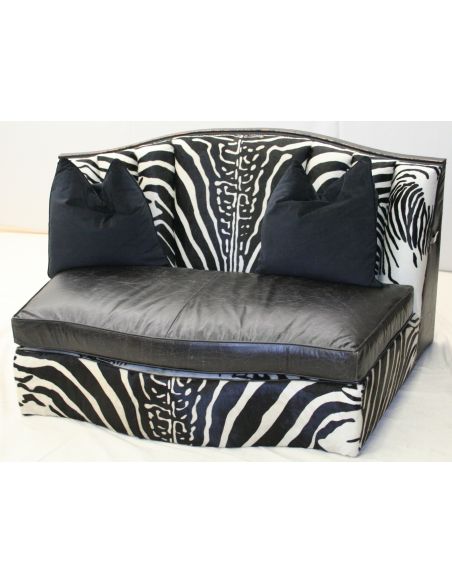 SECTIONALS - Leather & High End Upholstered Furniture Jungle room zebra sectional.