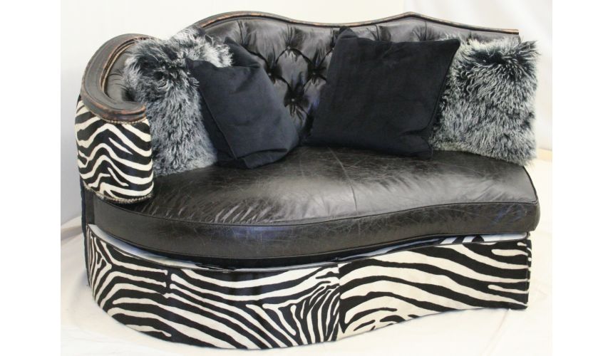 SECTIONALS - Leather & High End Upholstered Furniture Jungle room zebra sectional.