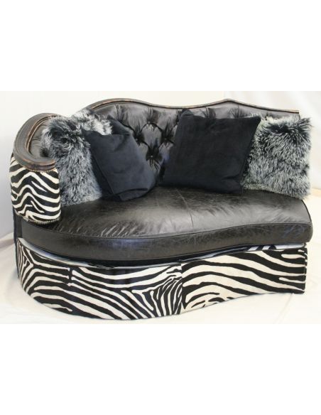 Jungle room zebra sectional.