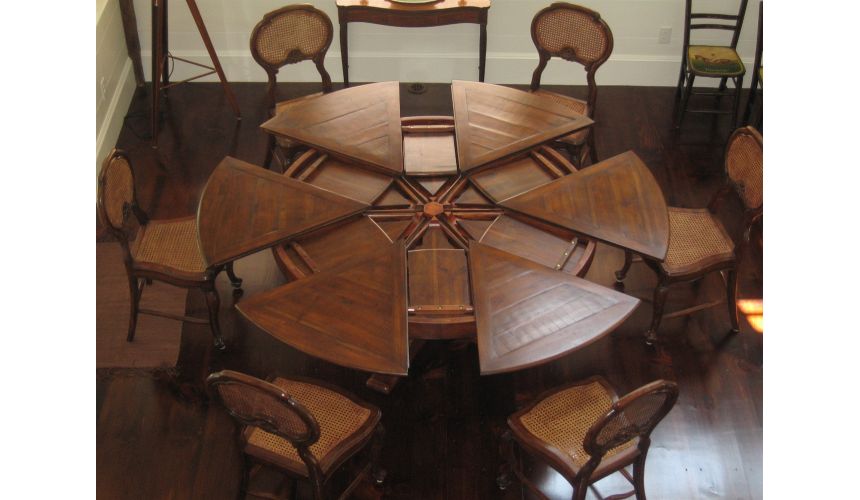 Solid Walnut Jupe Dining Table 84, 84 Round Dining Table