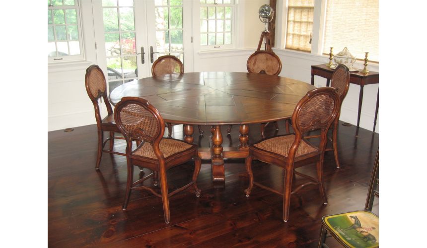 Solid Walnut Jupe Dining Table 84, 84 Round Wood Dining Table