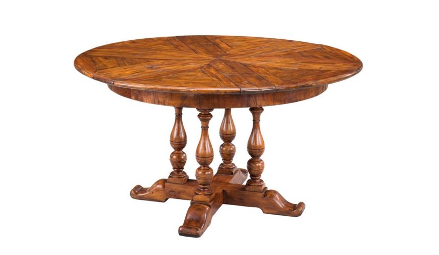 Dining Tables Solid walnut circular jupe dining table