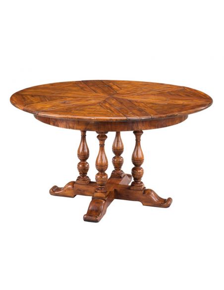 Dining Tables Solid walnut circular jupe dining table