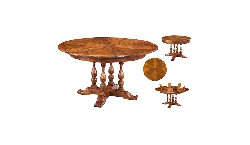 Dining Tables Solid walnut circular jupe dining table