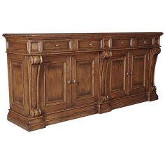 Breakfronts & China Cabinets Large Solid Walnut Buffet