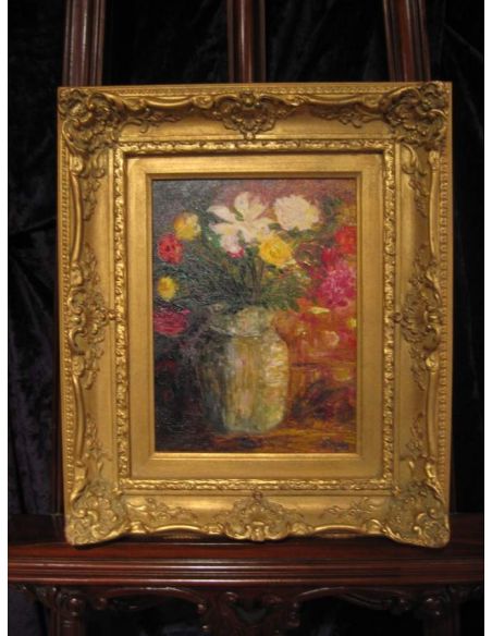 Le Bouquet original oil paintings and home decor. Artist  Anne-Marie Debuissert.