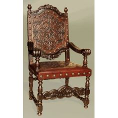 Dining Chairs Rustic Luxury Furniture Renaissance Leather Arm Chair