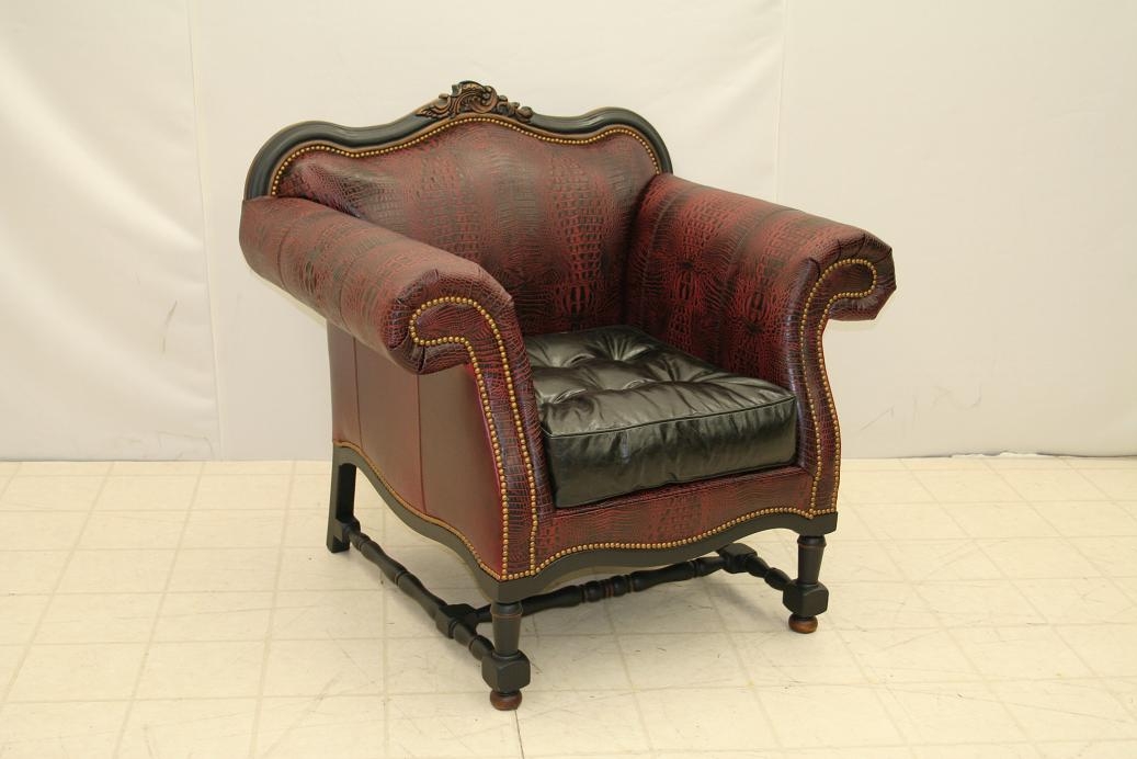 Wood Frame Leather Chair W 615-03