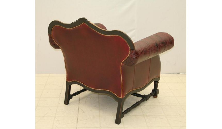 Wood Frame Leather Chair W 615-03