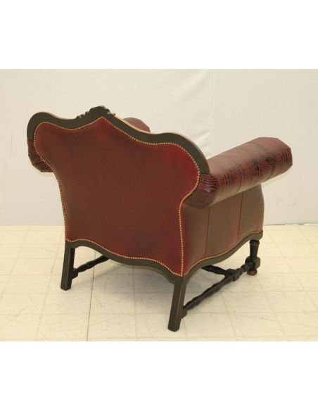 Wood Frame Leather Chair W 615-03