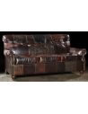Luxury Leather & Upholstered Furniture 1 Leather patches chair and ottoman, Great looking and great price