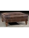 Luxury Leather & Upholstered Furniture Leather quare ottoman. 823