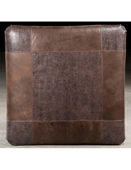 Luxury Leather & Upholstered Furniture Leather quare ottoman. 823