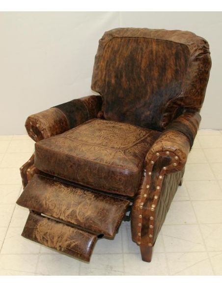 Leather and Hair Hide Recliner Chair 860R-03