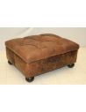 Luxury Leather & Upholstered Furniture Leather Storage Ottoman 85-02