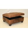 Luxury Leather & Upholstered Furniture Leather Storage Ottoman 85-02