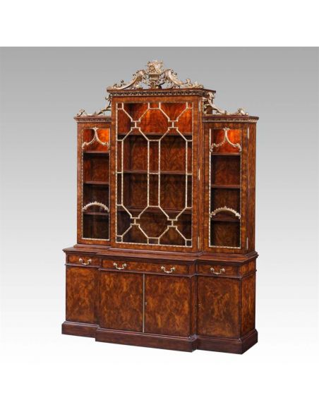 Breakfronts & China Cabinets 21 Library Chinoiserie bookcase, China cabinet