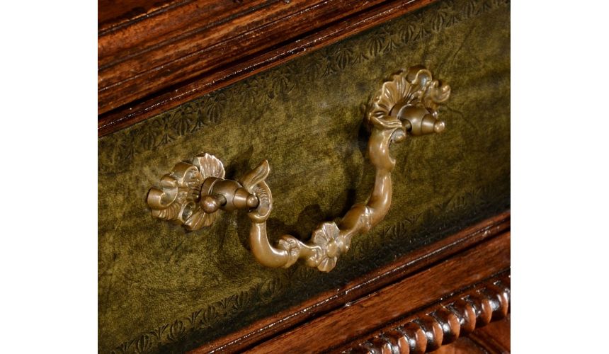 Executive Desks Lions paw carved walnut writing table, Desk.