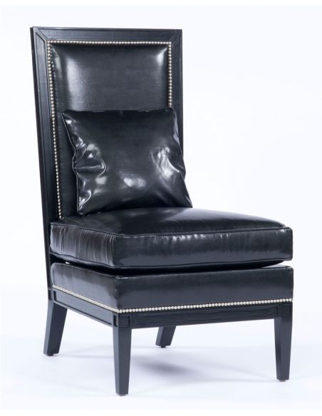Living room chairs, tall back modern style accent chair. 989