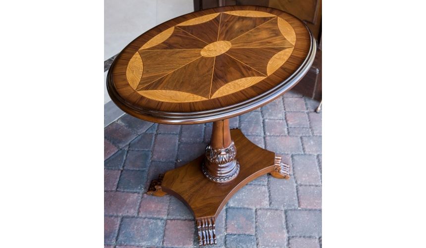 Oval carved Pedestal Table