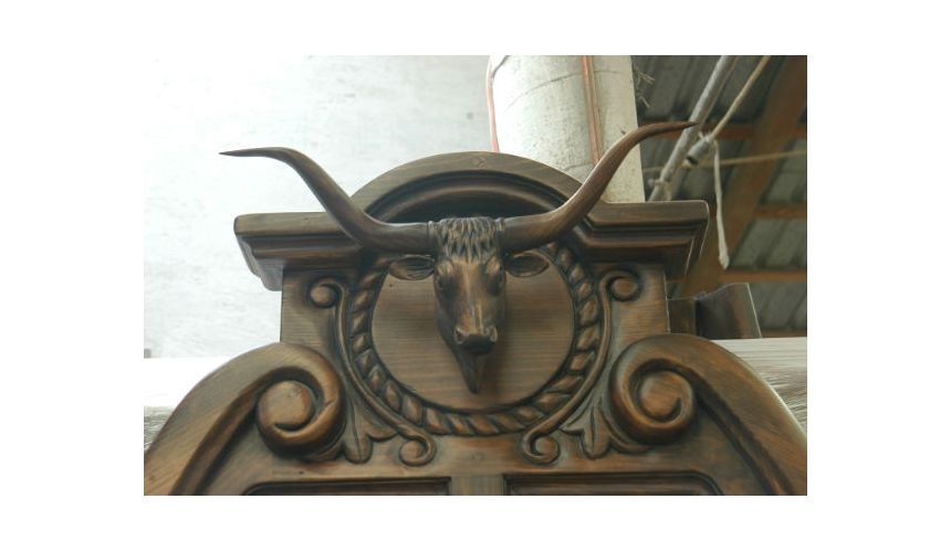 BEDS - Queen, King & California King Sizes Longhorn bed. High style western furniture. The best in cowboy decor.