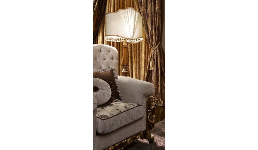 Luxury Leather & Upholstered Furniture Luxurious Armchair for Living Room