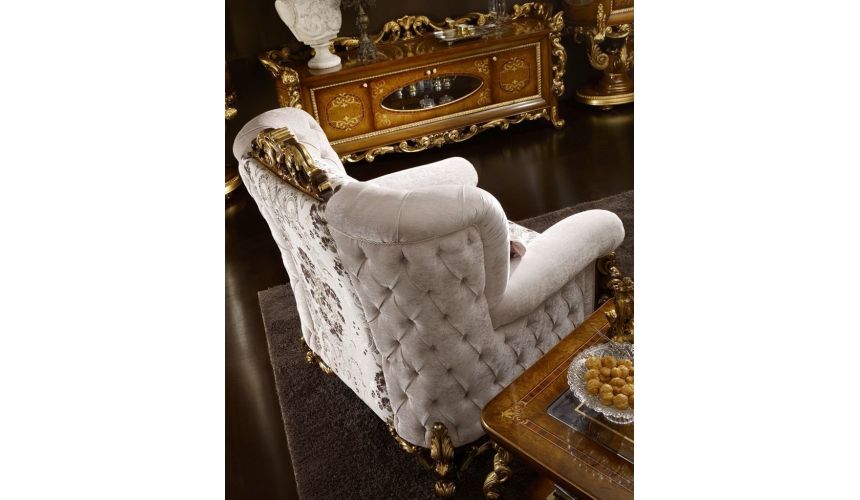 Luxury Leather & Upholstered Furniture Luxurious Armchair for Living Room