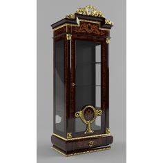 Breakfronts & China Cabinets Elegant Single Door Glass Cupboard