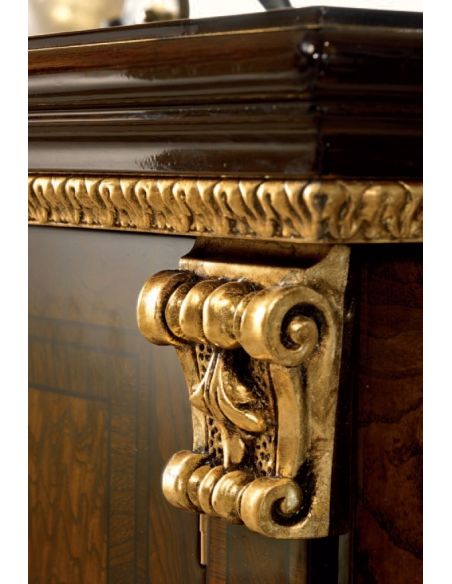 Breakfronts & China Cabinets Elegant Single Door Glass Cupboard