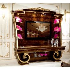 Entertainment Centers, TV Consoles, Pop Ups TV Holder plus Cabinet Curved Legs