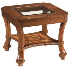 Square & Rectangular Side Tables End Table with Glass Top