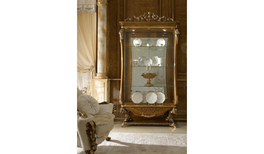 Breakfronts & China Cabinets Stylish 2 Door Glass Cupboard
