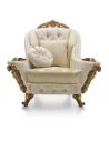 SETTEES, CHAISE, BENCHES White Upholstered Armchair for Living Room