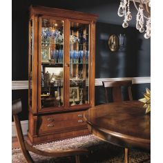 Breakfronts & China Cabinets Glass Cabinet with Storage Drawers