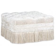 Luxury Leather & Upholstered Furniture Square Tufted Ottoman Stool
