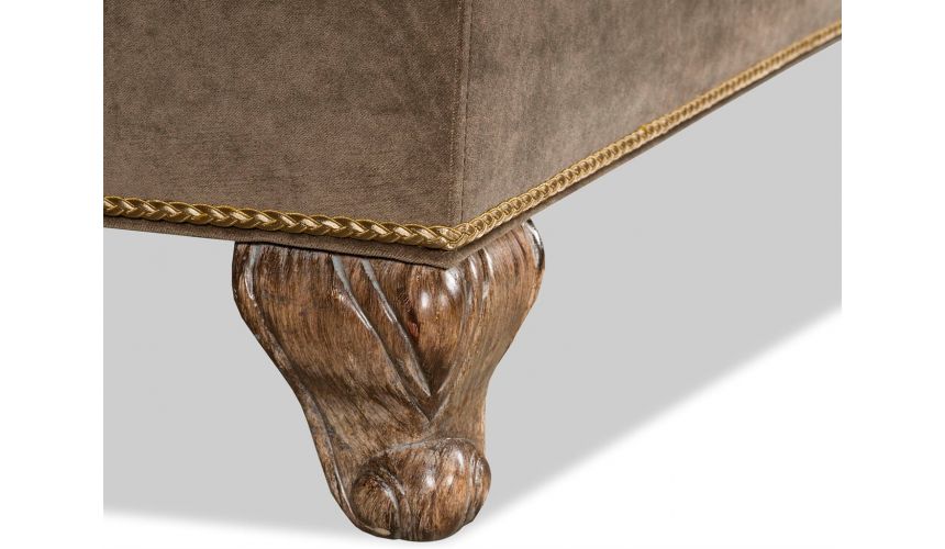 CHAIRS - Leather, Upholstered, Accent Golden and Brown Loveseat Sofa