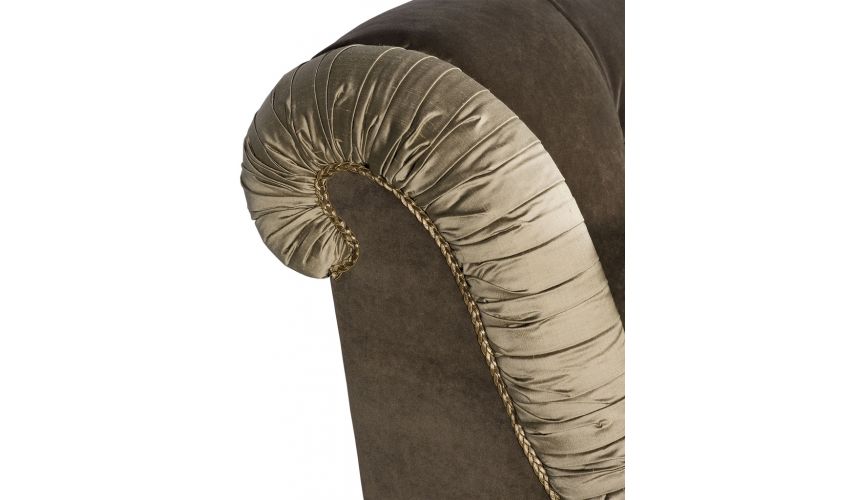 CHAIRS - Leather, Upholstered, Accent Golden and Brown Loveseat Sofa