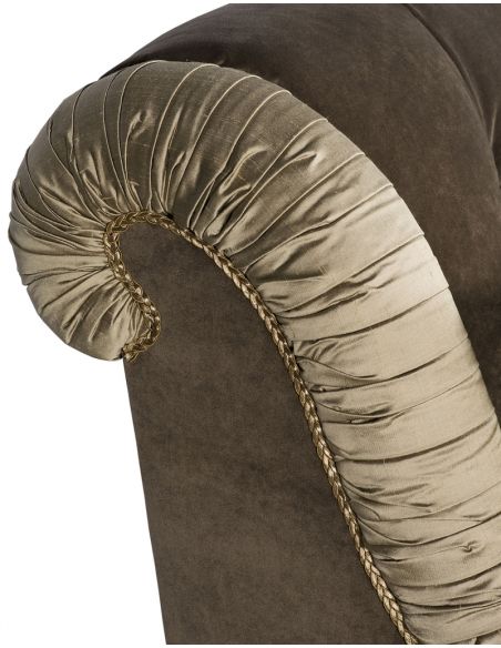 CHAIRS - Leather, Upholstered, Accent Golden and Brown Loveseat Sofa