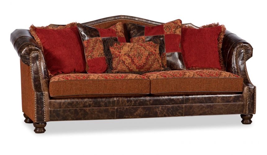 Southwest Style Loveseat Sofa, Southwest Style Leather Furniture