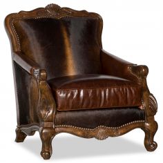 Luxury Leather & Upholstered Furniture Brown Leather Club Chair 2