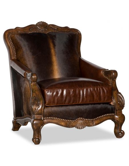 Luxury Leather & Upholstered Furniture Brown Leather Club Chair