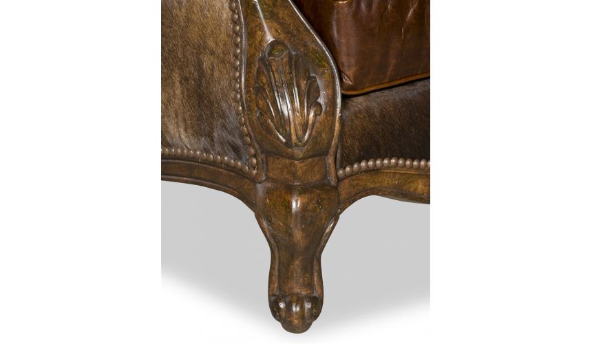 Luxury Leather & Upholstered Furniture Brown Leather Club Chair