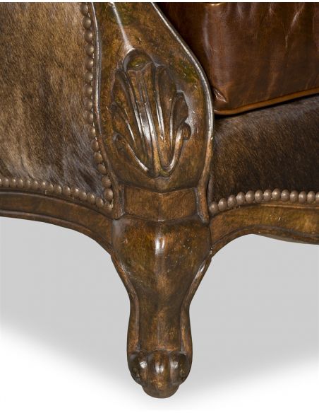Luxury Leather & Upholstered Furniture Brown Leather Club Chair