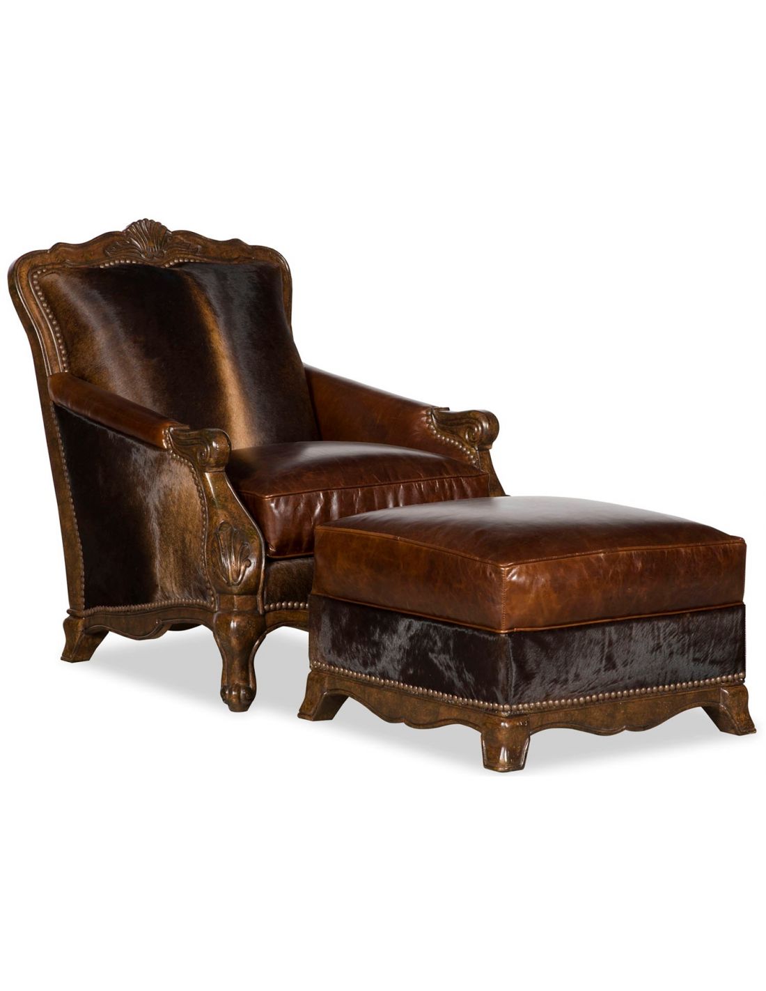 Espresso Leather Club Chair