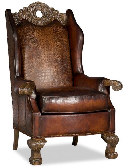 Wingback Leather Club Chair